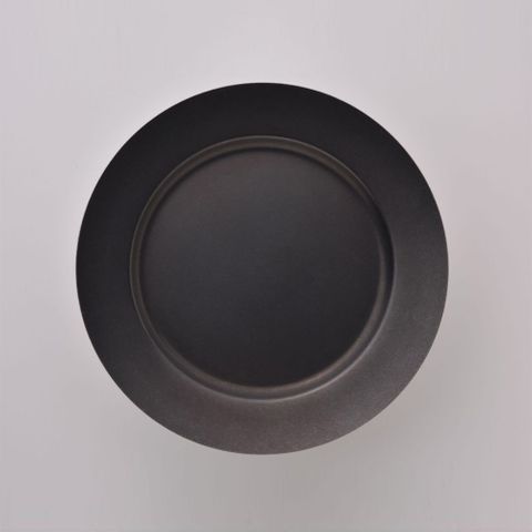 【WUZ屋子】日本 AOYOSHI 青芳製作所 仿舊霧黑不銹鋼圓餐盤-15.4cm