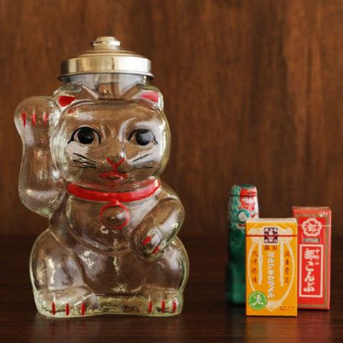 WUZ 屋子 日本 廣田硝子 招財貓玻璃糖果罐