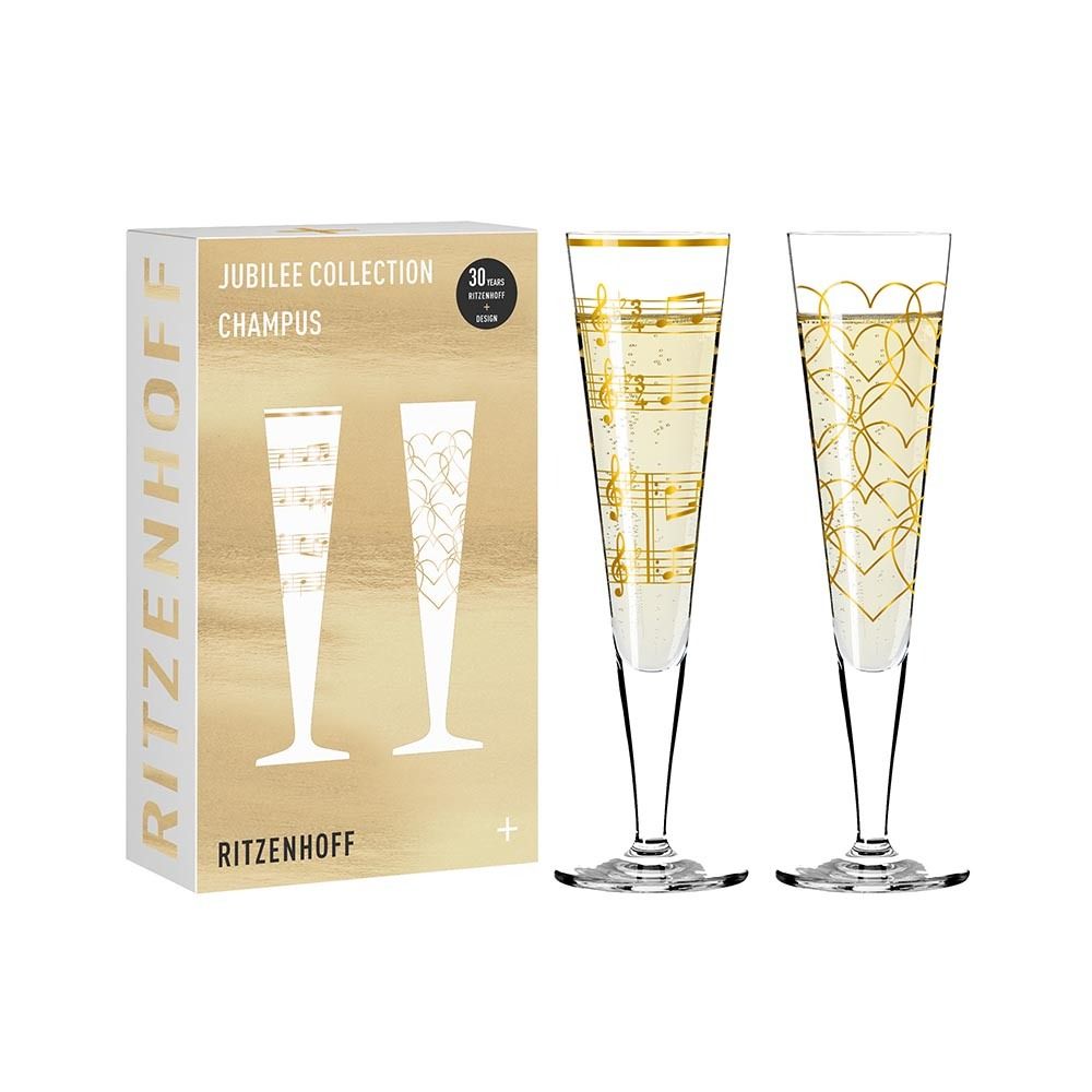  【WUZ屋子】德國 RITZENHOFF+ 30周年限量香檳紀念對杯(1組2入)