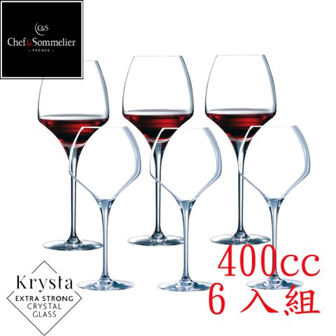 C&S OPEN UP玻璃水晶紅酒杯400cc-六入組