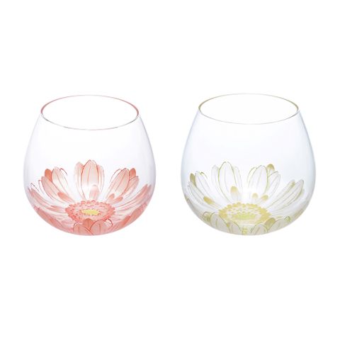 【TOYO SASAKI】東洋佐佐木 日本製Fleurir玻璃杯495ml(紅花/黃花)