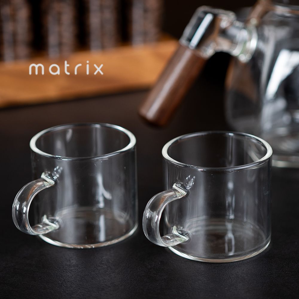  【Matrix】迷你耐熱玻璃馬克杯2入組 80ml