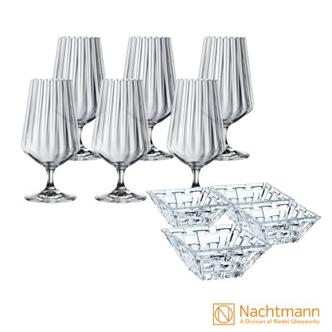 【Nachtmann】高腳啤酒派對組6件組(搭贈點心盤4件組) 獨家組合