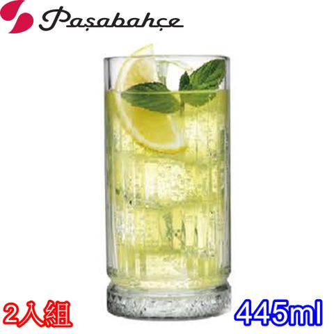 土耳其Pasabahce玻璃條紋果汁杯445cc -二入組
