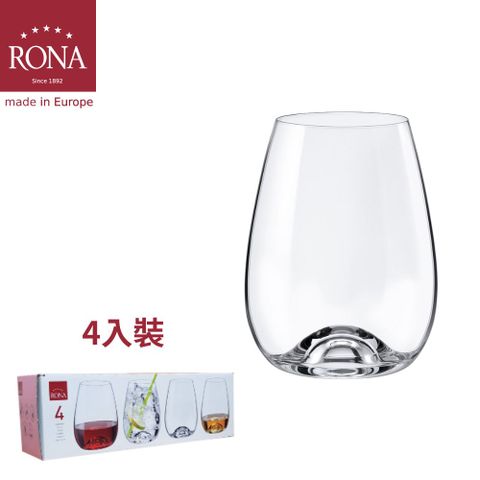 RONA 洛娜 斯洛伐克Drink Master專業無梗O型杯 波爾多杯460ml-4入組