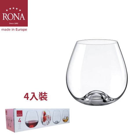 RONA 洛娜 斯洛伐克Drink Master專業無梗O型杯 勃根地杯440ml-4入組