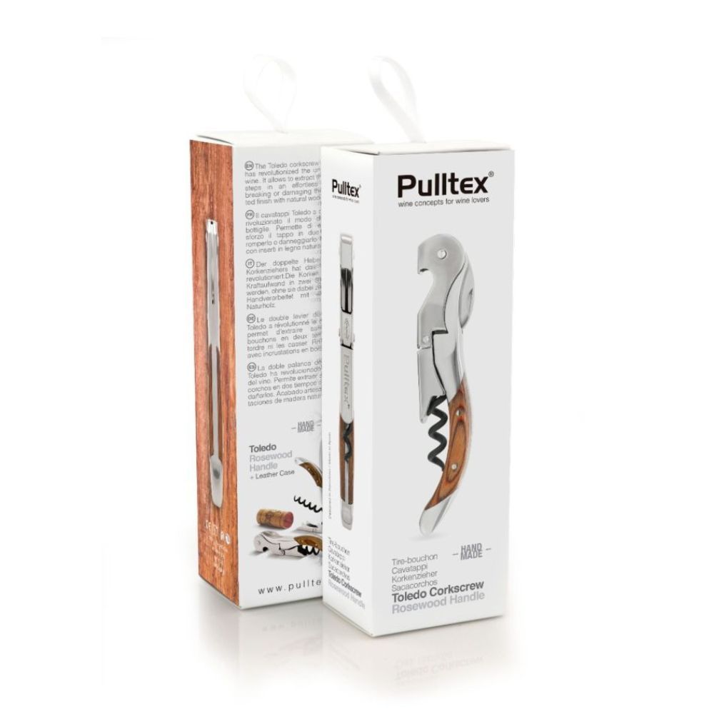 Pulltex 西班牙托雷多手感木工兩段式開瓶器-玫瑰木