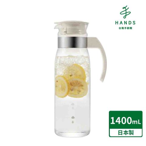 HARIO 台隆手創館 日本製耐熱玻璃冷水壺1400ml/RPLN-14-OW(白色)