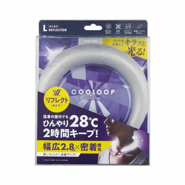  台隆手創館 日本COOLOOP夜晚反光急速夜光涼感環-L(降溫頸圈)