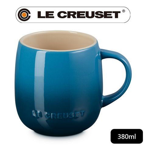 LE CREUSET -瓷器蛋蛋馬克杯380ml (湖水藍-無盒)