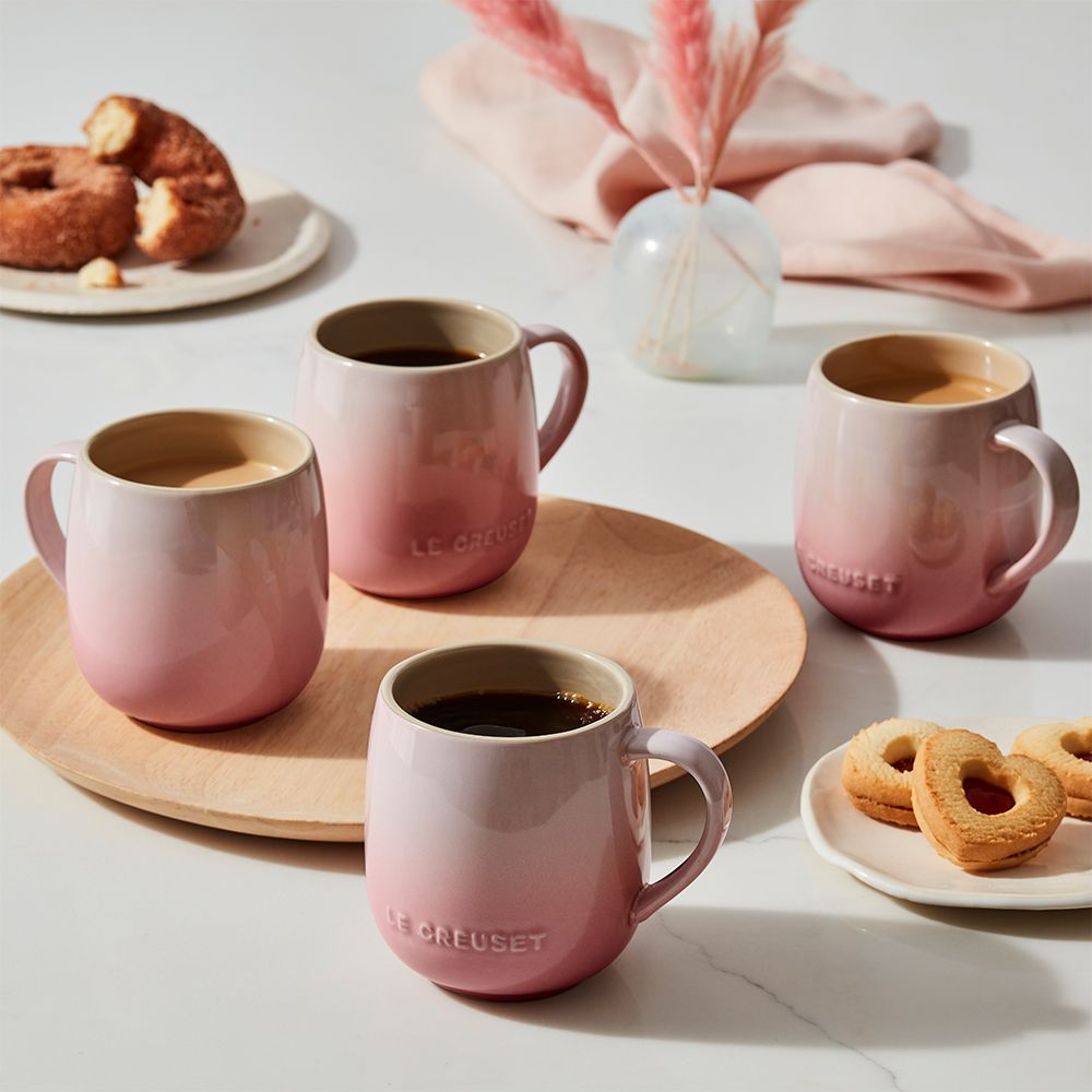 LE CREUSET -瓷器蛋蛋馬克杯380ml (湖水藍-無盒)