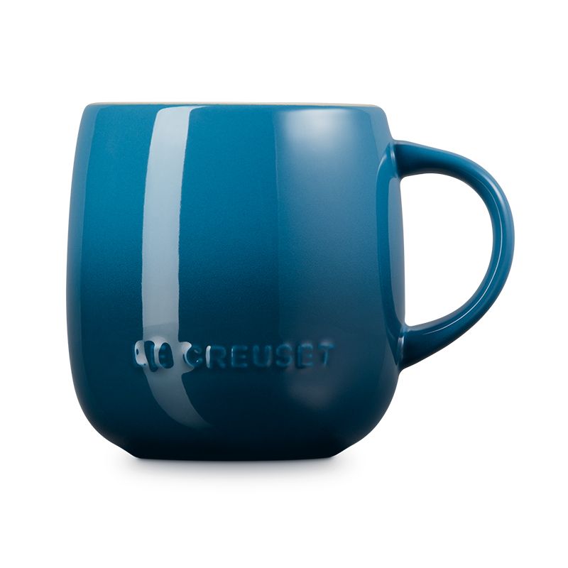 LE CREUSET -瓷器蛋蛋馬克杯380ml (湖水藍-無盒)