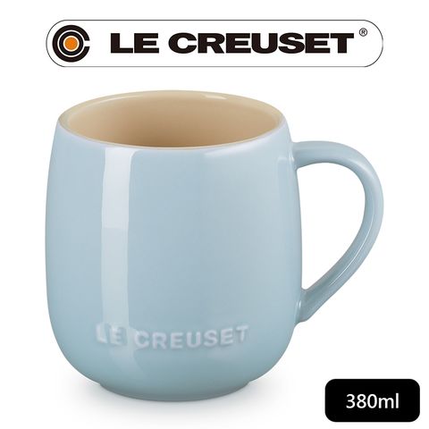 LE CREUSET -瓷器蛋蛋馬克杯380ml (淡海岸藍-無盒)