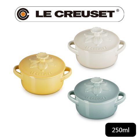 LE CREUSET -春日花園系列瓷器迷你圓烤盅250ml(洋甘菊/蛋白霜/海洋之花 3色選一)