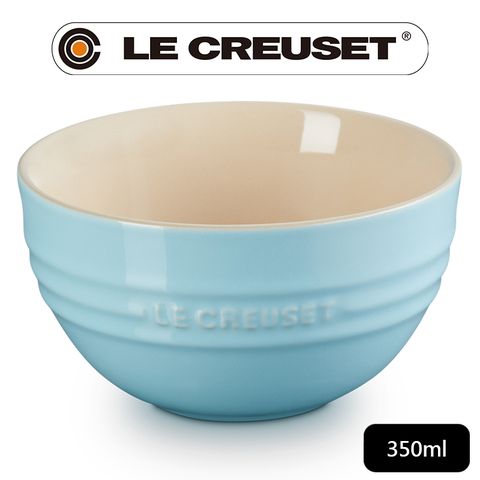 LE CREUSET -瓷器韓式飯碗350ml (亮藍-無盒)