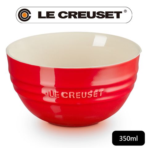 LE CREUSET-瓷器韓式飯碗350ml (胭脂紅)