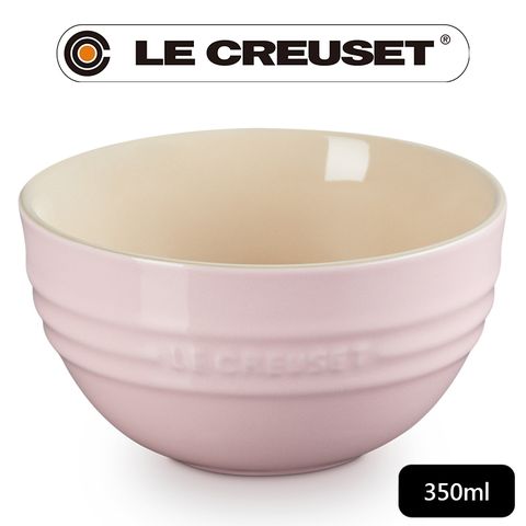 LE CREUSET-瓷器韓式飯碗350ml (亮粉)