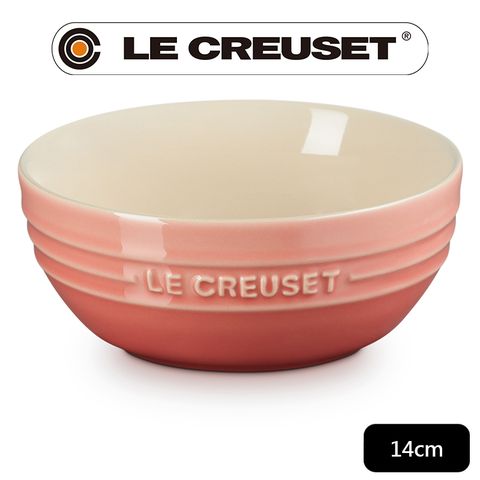 LE CREUSET-瓷器韓式湯碗14cm (鮭魚粉)