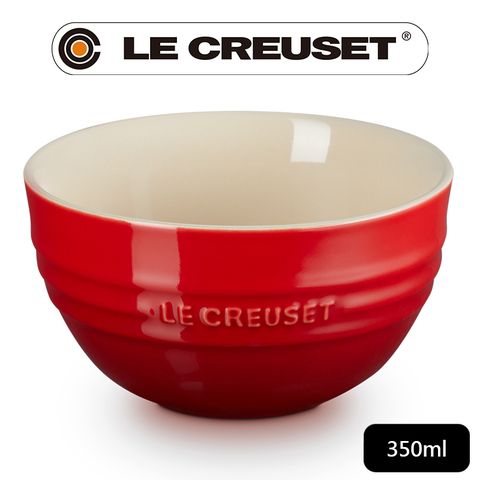 LE CREUSET-瓷器韓式飯碗350ml (櫻桃紅)