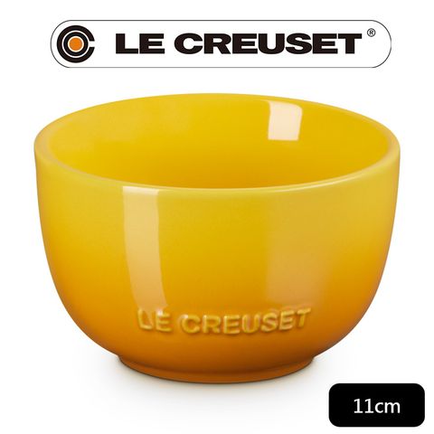 LE CREUSET-瓷器花蕾系列餐碗11cm(杏桃黃)