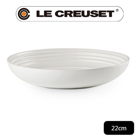 LE CREUSET-瓷器義麵盤 22cm (雪花白)
