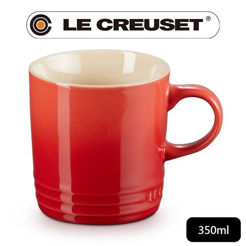 LE CREUSET 瓷器英式馬克杯350ml (星火紅-無盒)