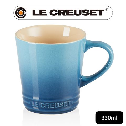 LE CREUSET -瓷器V馬克杯330ml(水手藍)