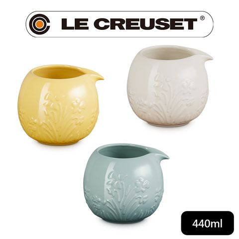 LE CREUSET -春日花園系列瓷器清酒壺440ml(洋甘菊/蛋白霜/海洋之花 3色選一)