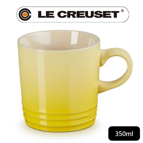 LE CREUSET-瓷器英式馬克杯350ml (閃亮黃)