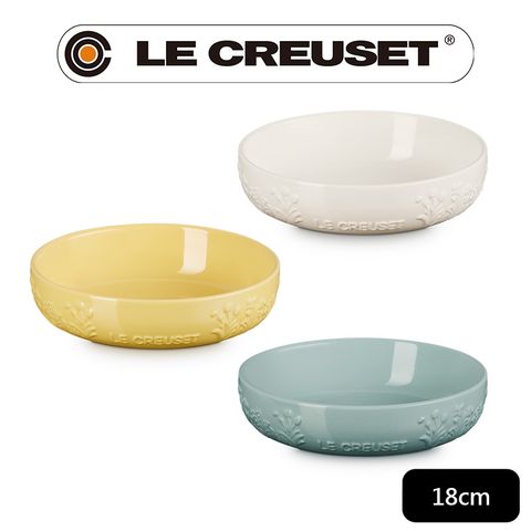 LE CREUSET -春日花園系列瓷器深盤18cm(洋甘菊/蛋白霜/海洋之花 3色選一)