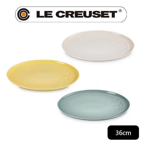 LE CREUSET -春日花園系列瓷器橢圓盤36cm(洋甘菊/蛋白霜/海洋之花 3色選一)