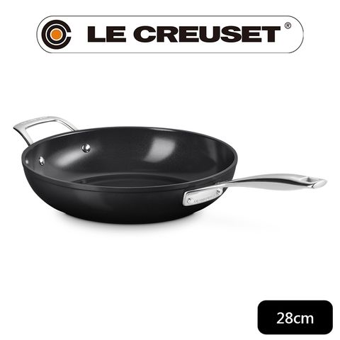 LE CREUSET-Essential陶瓷不沾系列單柄單耳煎鍋 28cm