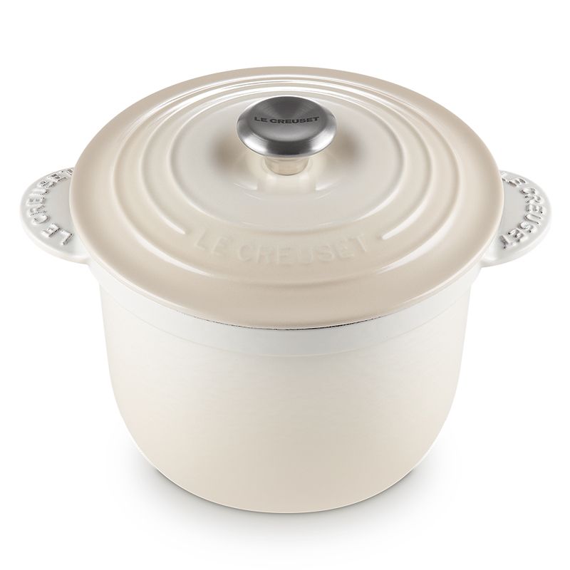 LE CREUSET -萬用窈窕鑄鐵鍋20(蛋白霜-鋼頭-內鍋黑)