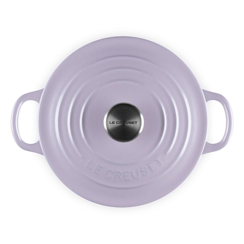 LE CREUSET -琺瑯鑄鐵鍋圓鍋 16cm (薰衣草-鋼頭-內鍋白)