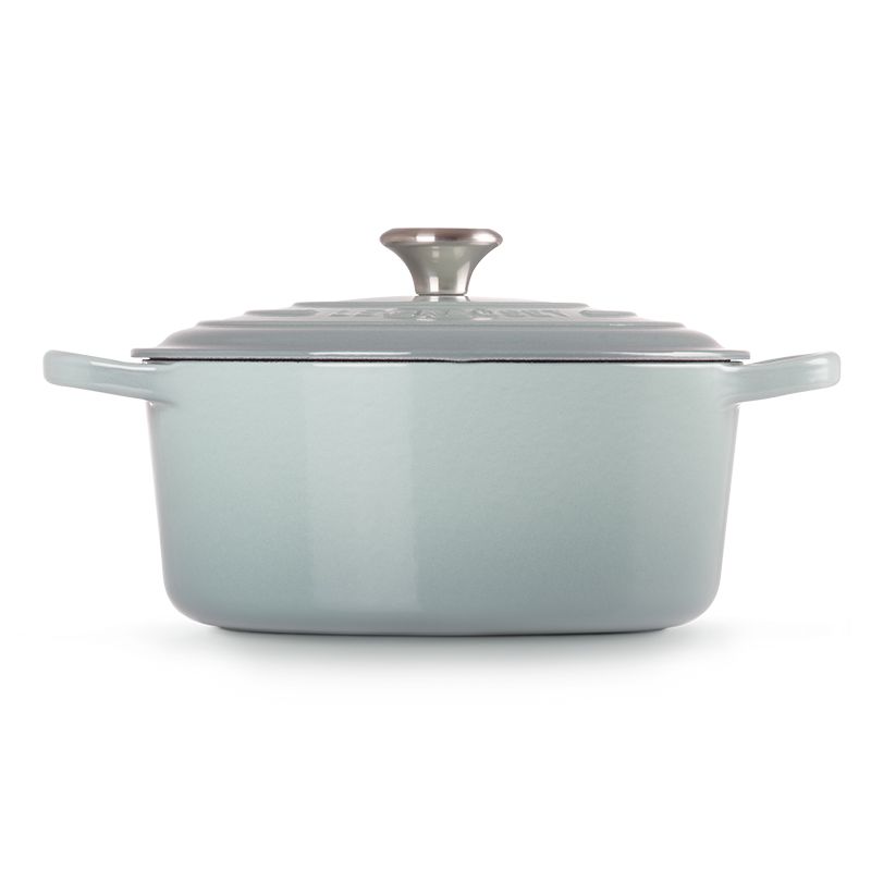 LE CREUSET 典藏琺瑯鑄鐵鍋圓鍋 22cm (海洋之花-鋼頭-內鍋白)