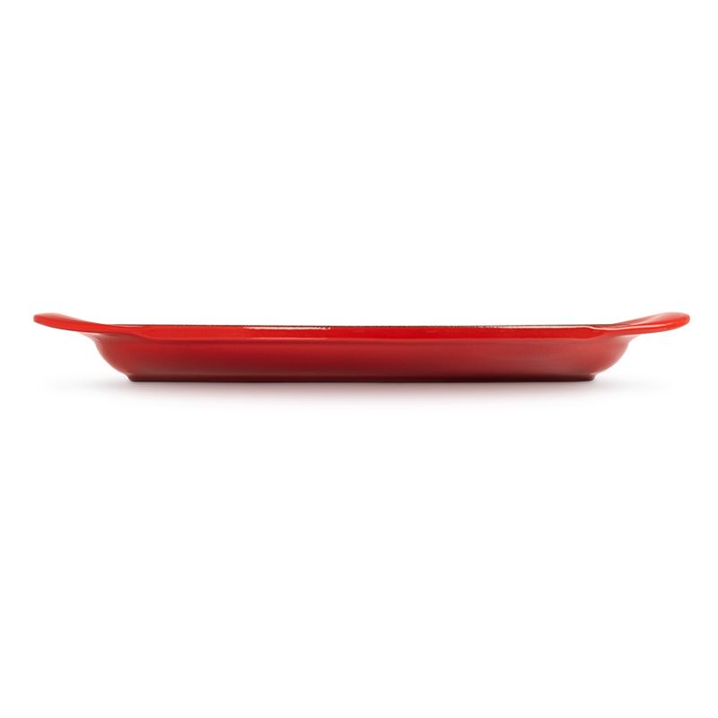 LE CREUSET 琺瑯鑄鐵鍋雙耳圓鐵烤盤 25cm (櫻桃紅)