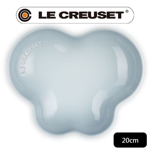 LE CREUSET -繁花系列瓷器蝴蝶盤20cm (銀灰藍)