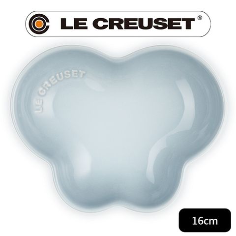 LE CREUSET -繁花系列瓷器蝴蝶盤16cm (銀灰藍)