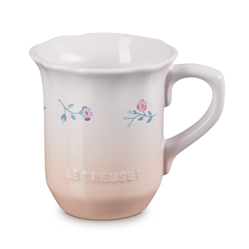 LE CREUSET -凡爾賽花園系列瓷器馬克杯330ml (南法花語-蛋白霜/芭蕾粉)