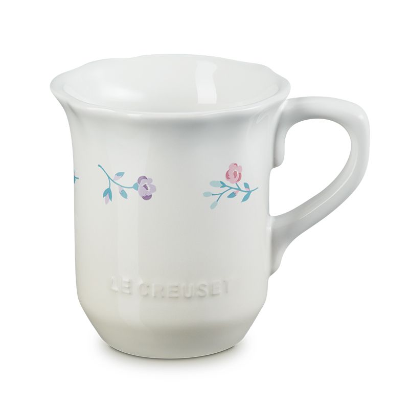 LE CREUSET -凡爾賽花園系列瓷器馬克杯330ml (南法花語-蛋白霜/芭蕾粉)