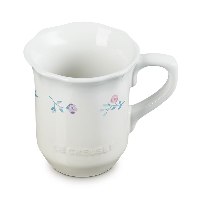 LE CREUSET -凡爾賽花園系列瓷器馬克杯330ml (南法花語-蛋白霜/芭蕾粉)