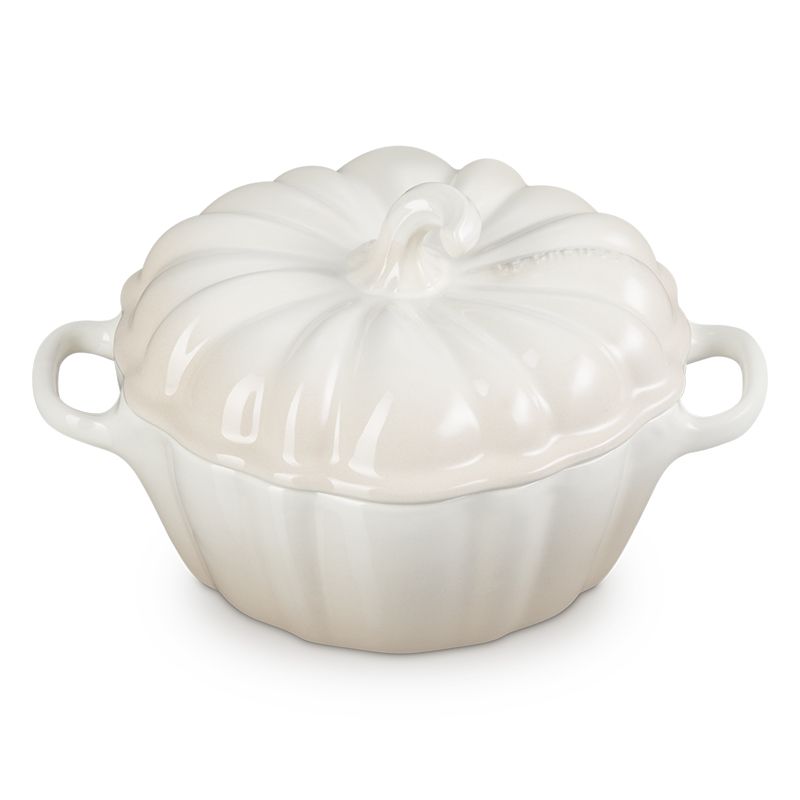 LE CREUSET -瓷器萬聖節南瓜烤盅350ml-(珊瑚橘/海洋之花/蛋白霜/綠光森林)