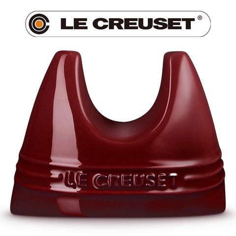 LE CREUSET-瓷器鍋蓋架 (醇酒紅)