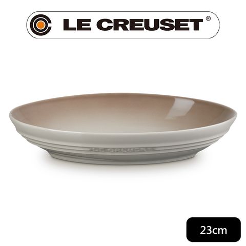 LE CREUSET -瓷器輕虹霓彩系列橢圓深盤23cm(肉豆蔻)