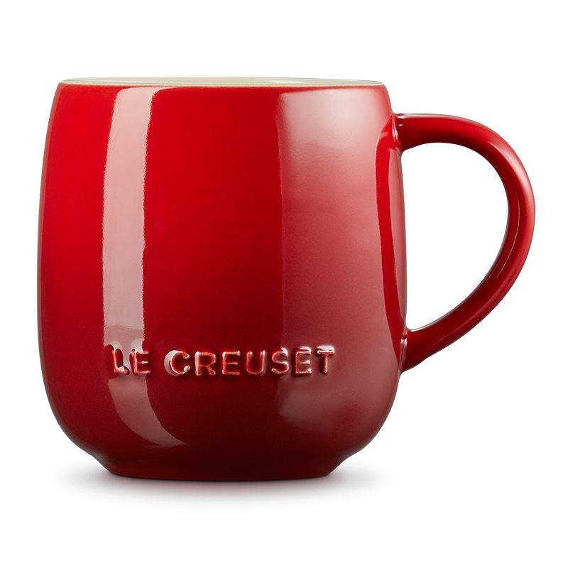 LE CREUSET -瓷器蛋蛋馬克杯380ml (櫻桃紅-無盒)