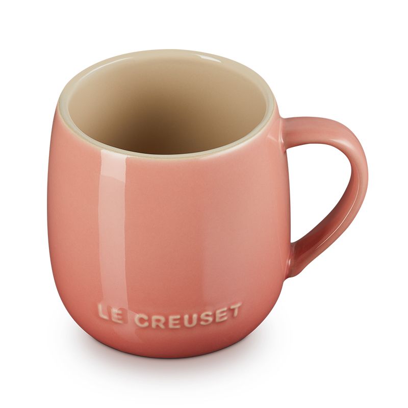 LE CREUSET -瓷器蛋蛋馬克杯380ml (鮭魚粉)