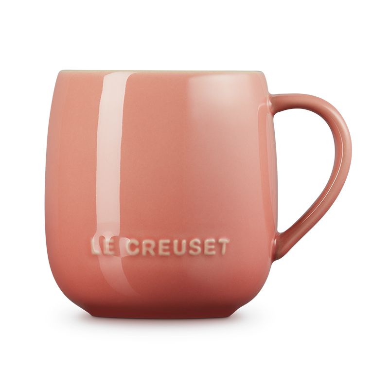 LE CREUSET -瓷器蛋蛋馬克杯380ml (鮭魚粉)