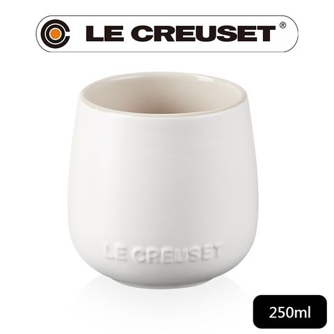 LE CREUSET -瓷器花蕾系列馬克杯250ml (棉花白/肉豆蔻)