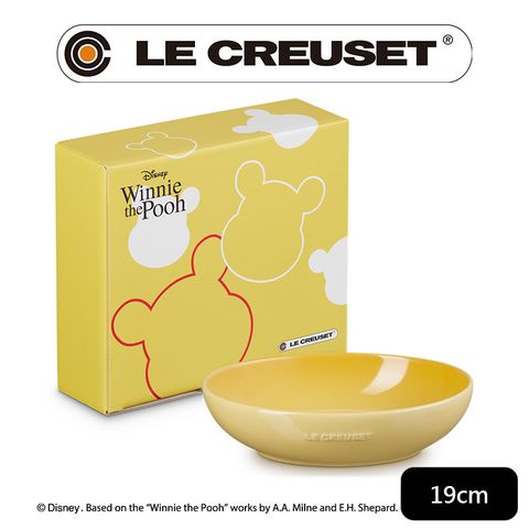 LE CREUSET-小熊維尼系列瓷器橢圓深盤19cm (溫桲黃)