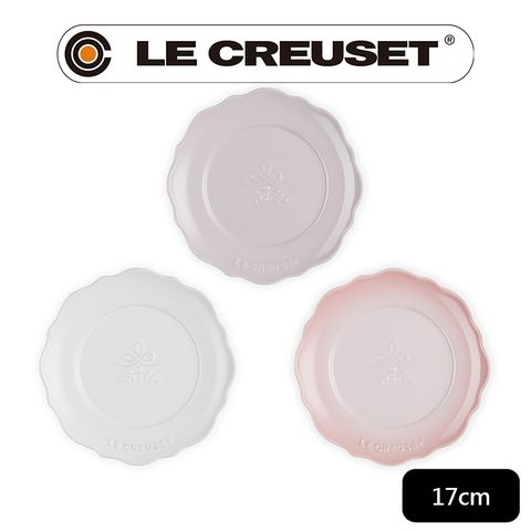 LE CREUSET -永恆花蕾系列瓷器圓盤 17cm (棉花白/柔粉紫/貝殼粉)